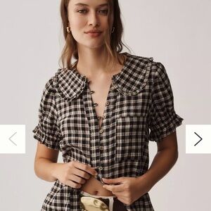 Anthropologie: The Keira Plaid Blouse by Pilcro